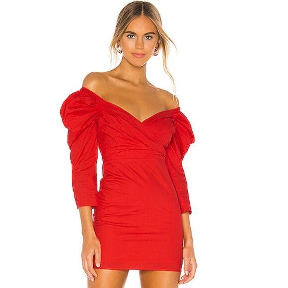 Lovers & Friends ISA Mini Dress in Cherry Red NWT Size Small - Picture 1 of 3